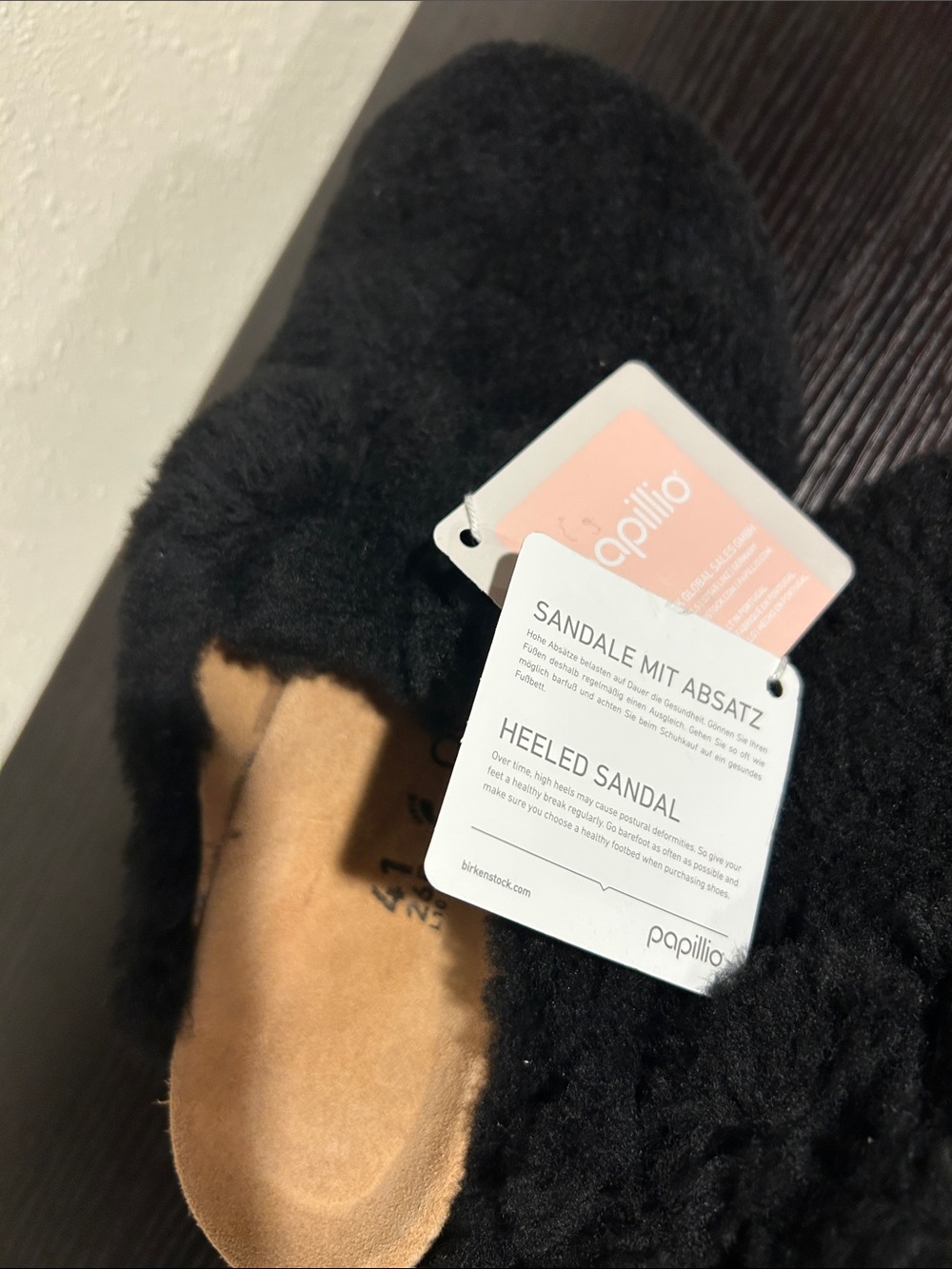 Papillio Birkenstock Heeled Fuzzy Sandal